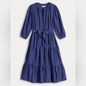 Chic Long Sleeve Navy Dress